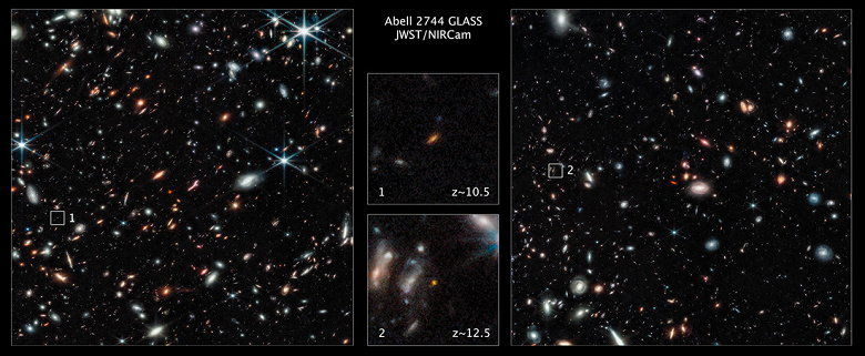 Космический телескоп Джеймс Уэбб обнаружил две старейшие галактики